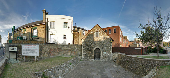 Wide angled view of Chapel and the surrounding area